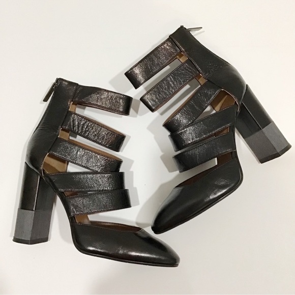 SAVE $629 - AQUATALIA BLACK LEATHER “EMME” BLOCK HEEL PUMPS EXCELLENT CONDITION - Picture 2 of 11